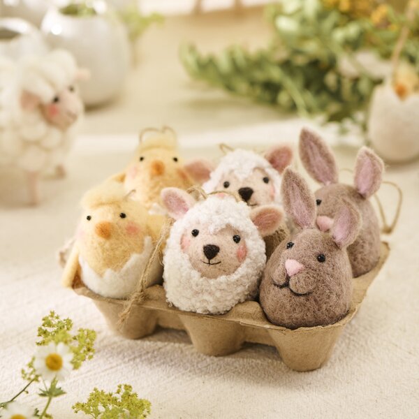 Závěsná velikonoční dekorace Chicken / Bunny / Sheep Zajíček