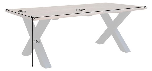Konferenční stolek MAMMUT 120cm X-nohy 25mm akáciové dřevo medová úprava