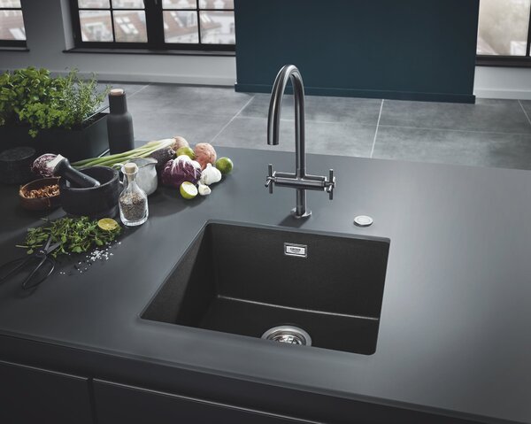 Grohe K700 granitový dřez 45.7x40.6 cm černá 31653AP0