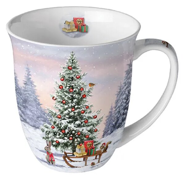 Porcelánový vánoční hrnek Vánoční stromeček 400 ml