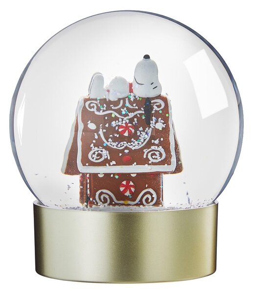 PEANUTS Sněhová koule Snoopy a perníková chaloupka 10 cm