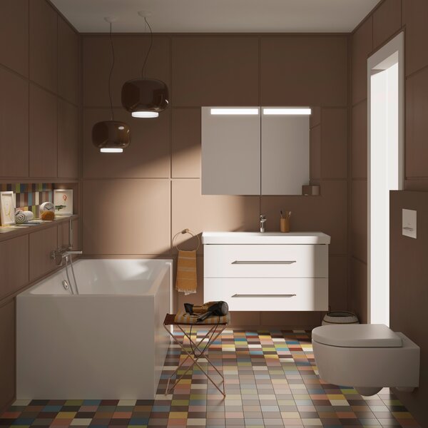 Villeroy & Boch Avento combi-pack sada s prkénkem závěsná bez splachovacího kruhu bílá 5656HRR1