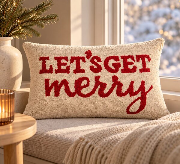 LET'S GET MERRY Polštář 30 x 50 cm