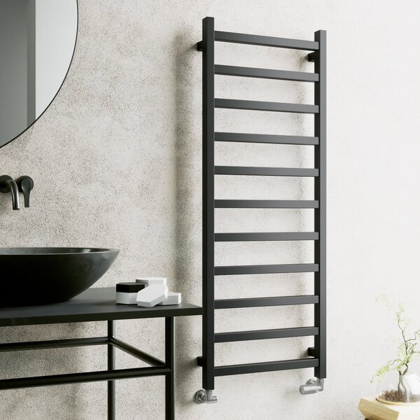 LaVita Lungo koupelnový radiátor designově 132x50 cm černá 5903918078695