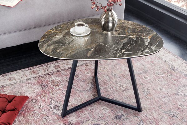 Konferenční stolek MARVELOUS 70 cm z keramiky a mramoru taupe