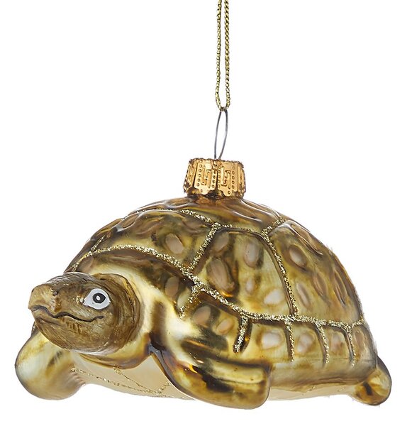 HANG ON Skleněná ozdoba želva