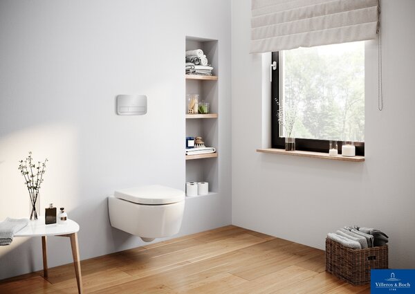 Villeroy & Boch Avento combi-pack sada s prkénkem závěsná bez splachovacího kruhu bílá 5656HRR1