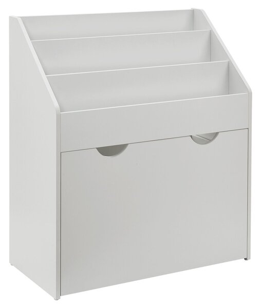 FurniGO Dětská dřevěná knihovna - bílá