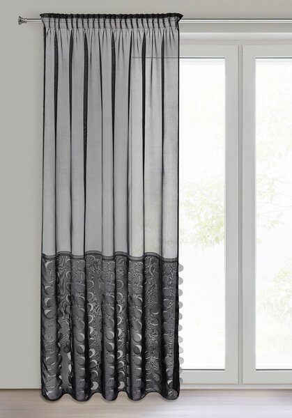 ZÁCLONA NA PÁSCE DEBORA 140X270 CM ČERNÁ BS