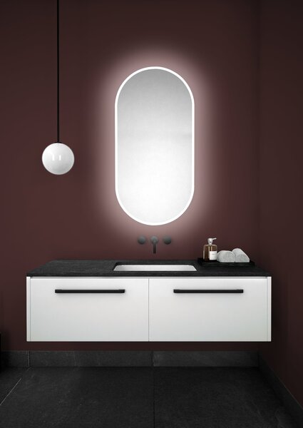Dubiel Vitrum Max zrcadlo 50x100 cm oválný s osvětlením 5905241010328