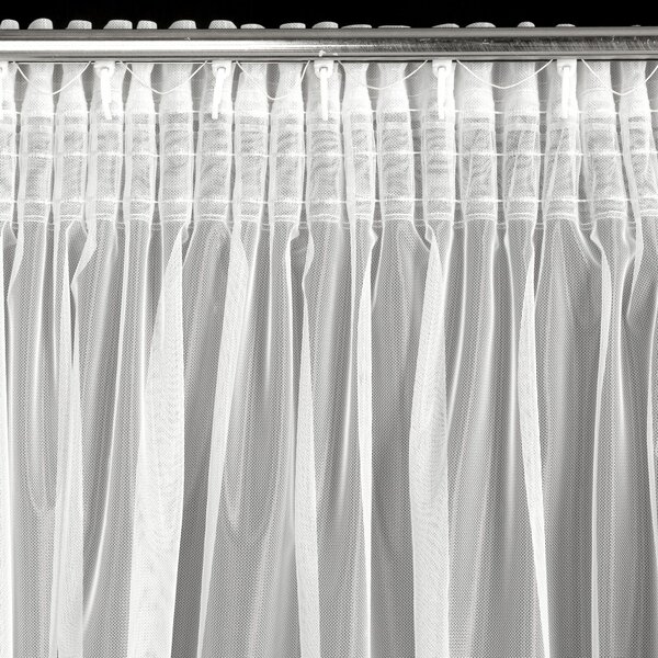 ZÁCLONA NA PÁSCE LARISA SADA 2KS 140X270 CM BÍLÁ
