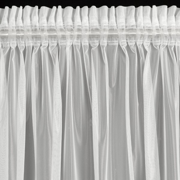 ZÁCLONA NA PÁSCE LARISA SADA 2KS 140X270 CM BÍLÁ
