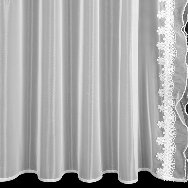 ZÁCLONA NA PÁSCE LARISA SADA 2KS 140X270 CM BÍLÁ