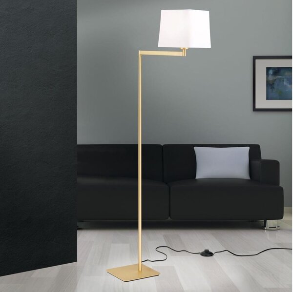 Orion Stl 12-1187/1 - Stojací lampa CARLTON 1xE27/40W/230V bílá/zlatá