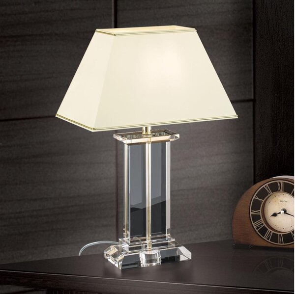 Orion LA 4-1202 - Křišťálová stolní lampa VERONIQUE 1xE27/60W/230V krémová/čirá