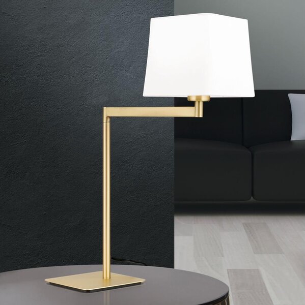 Orion LA 4-1209/1 - Stolní lampa CARLTON 1xE27/40W/230V bílá/zlatá