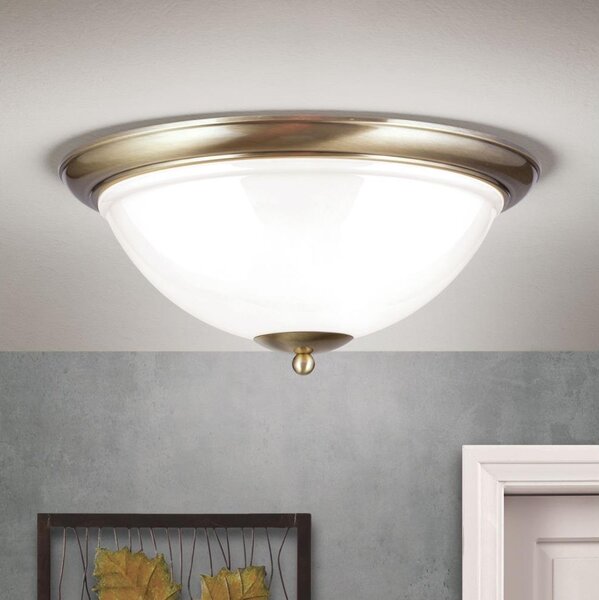 Orion DL 7-677/50 - Stropní svítidlo AUSTRIAN OLD LAMP 3xE27/60W/230V bronz/bílá