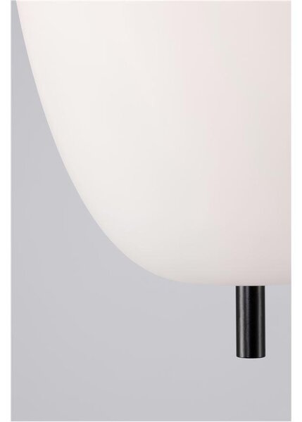 Nova Luce Závěsné svítidlo LATO černý kov a opálové sklo E27 1x12W