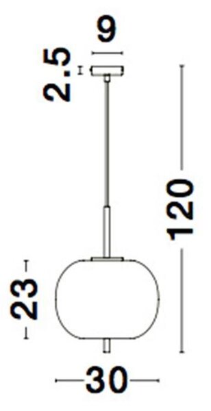 Nova Luce Závěsné svítidlo LATO černý kov a opálové sklo E27 1x12W