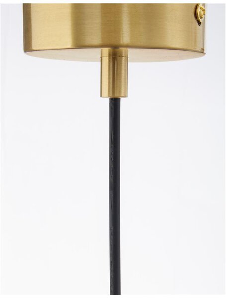 Nova Luce Závěsné svítidlo LATO opálové sklo antický mosazný kov černý kabel E27 1x12W