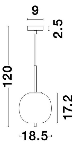 Nova Luce Závěsné svítidlo LATO opálové sklo antický mosazný kov černý kabel E14 1x5W