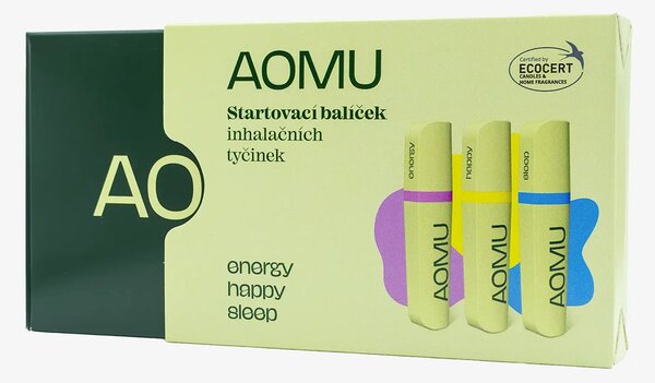 AOMU Startovací balíček inhalačních tyčinek - Happy, Energy a Sleep