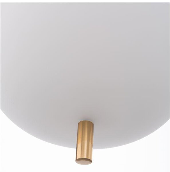 Nova Luce Závěsné svítidlo LATO opálové sklo antický mosazný kov černý kabel E27 1x12W