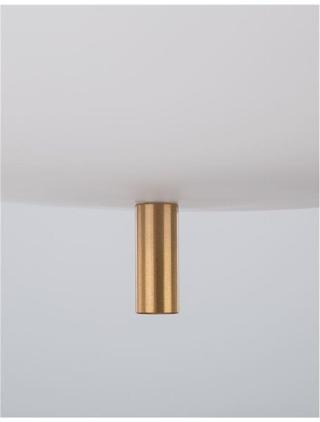 Nova Luce Závěsné svítidlo LATO opálové sklo antický mosazný kov černý kabel E27 1x12W