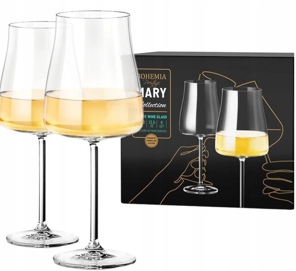 Skleničky na bílé víno Bohemia MARY bezbarvé 400 ml 6 ks