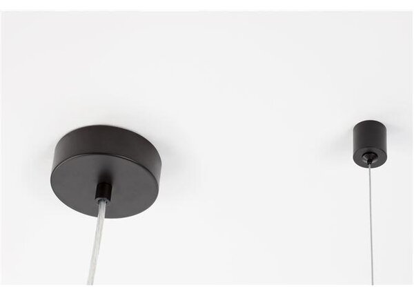 Nova Luce Závěsné svítidlo ODILLIA matný černý kov a sklo G9 7x6W
