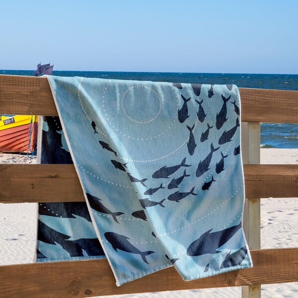 Modrá plážová osuška 90x180 cm Shoal – DecoKing