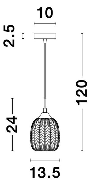 Nova Luce Závěsné svítidlo VARIO čiré sklo a saténový zlatý kov E27 1x12W