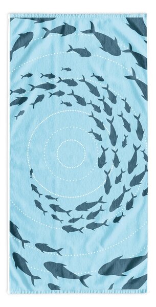 Modrá plážová osuška 90x180 cm Shoal – DecoKing