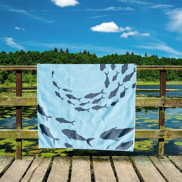 Modrá plážová osuška 90x180 cm Shoal – DecoKing