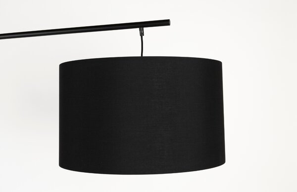 -25 % Dny MOMENTI– White Label Černá kovová stojací lampa WLL MARTINE 224 cm