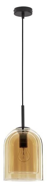 Nova Luce Závěsné svítidlo VELOR dvouvrstvé šampaň sklo E27 1x12W