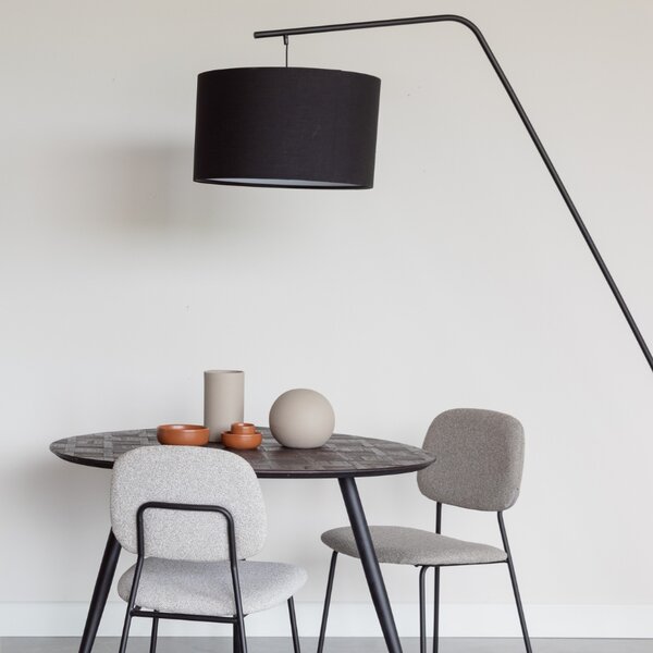-25 % Dny MOMENTI– White Label Černá kovová stojací lampa WLL MARTINE 224 cm