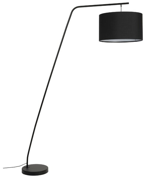 -25 % Dny MOMENTI– White Label Černá kovová stojací lampa WLL MARTINE 224 cm