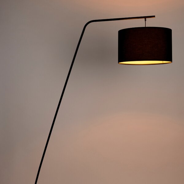 -25 % Dny MOMENTI– White Label Černá kovová stojací lampa WLL MARTINE 224 cm