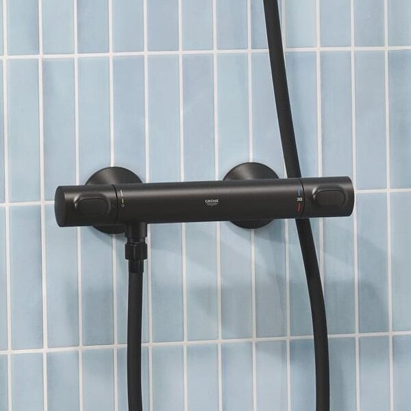 Grohe Precision Flow sprchová baterie nastěnná s termostatem černá 348402430