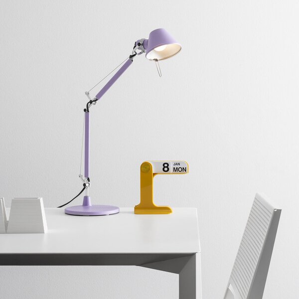 Stolní lampa Artemide, Tolomeo Micro, Fialová, Pracovna, Kov, Design