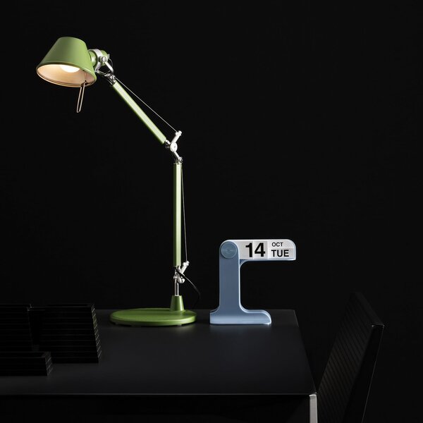 Stolní lampa Artemide, Tolomeo Micro, Zelená, Pracovna, Kov, Design