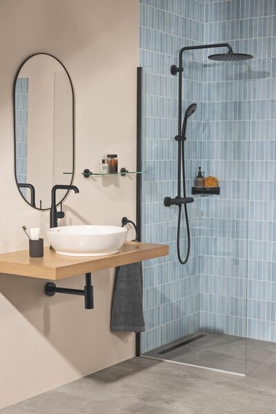 Grohe Essence New umyvadlová baterie stojící s termostatem černá 329012431