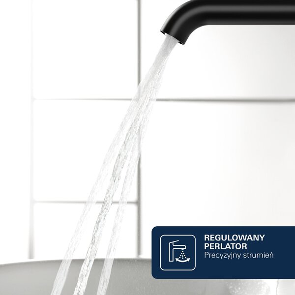 Grohe Essence New umyvadlová baterie stojící s termostatem černá 329012431
