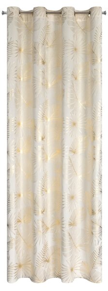 ZATEMŇOVACÍ ZÁVĚS NA KROUŽCÍCH ARIA 135X250 CM LISTY