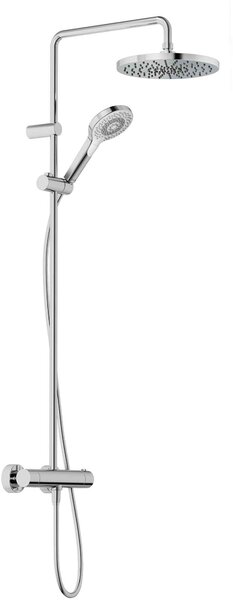 Kludi Dual Shower System sprchová sada na stěnu s termostatem s dešťovou sprchou chrom 6906705-81