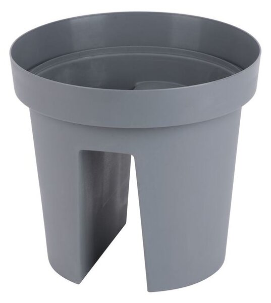 Květináč Strend Pro Modern Railing, na zábradlí, 25,5x28cm, šedá