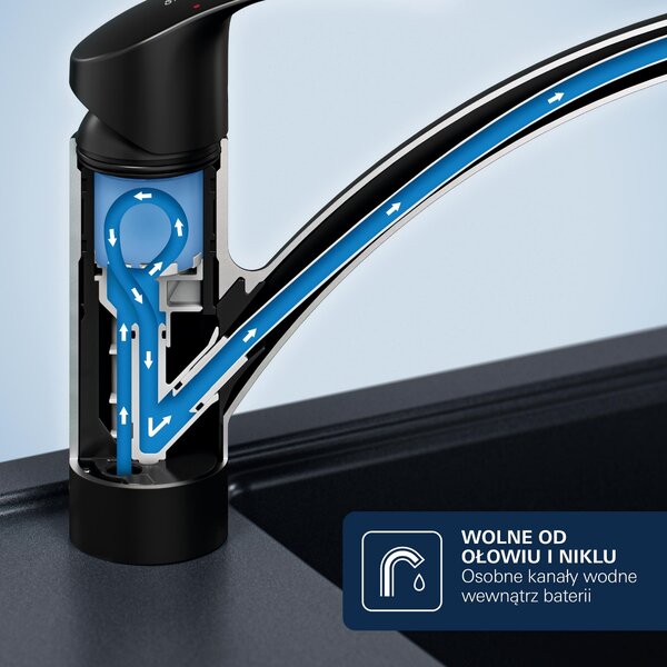 Grohe Get kuchyňská baterie stojící černá 314942431