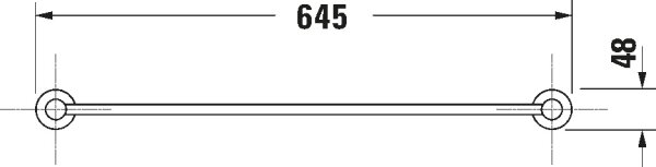 Duravit 99241000 - Nástěnný věšák na ručníky D-CODE 64,5 cm lesklý chrom
