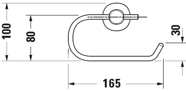 Duravit 99264600 - Držák toaletního papíru D-CODE matná černá